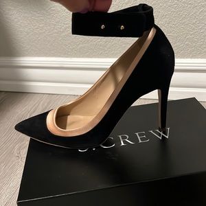 J. Crew suede ankle strap pumps